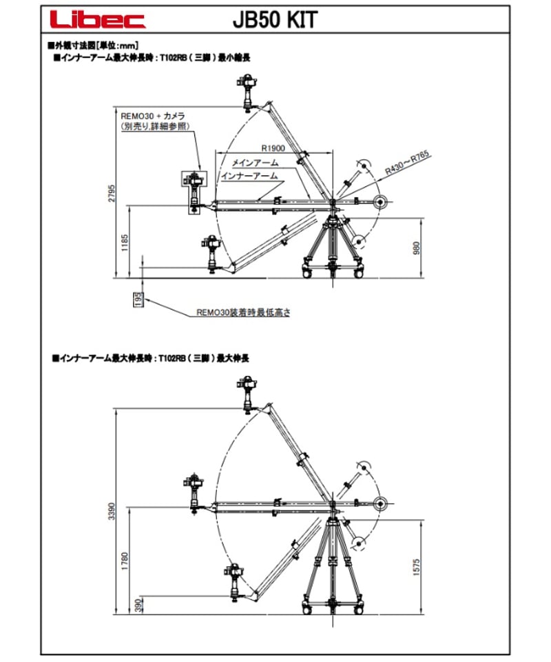 Libec SWIFT JB 50KIT付属品多数 Libec SWIFT JIB50 KIT｜撮影機材レンタルからEDIT・MA作業まで24時間