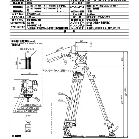 Libec　RSP-750　ハイグレード三脚（グランドスプレッダーモデル）　(税込み定価￥588,500)