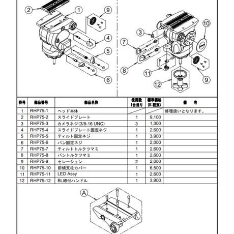Libec　RSP-750M　ハイグレード三脚（ミッドプレッダーモデル）　(税込み定価￥588,500)