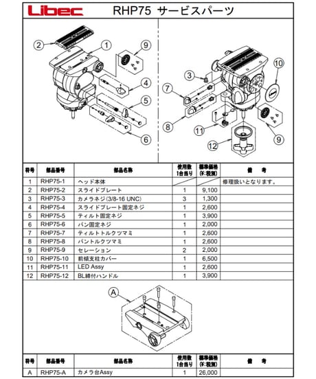 Libec　RSP-750M　ハイグレード三脚（ミッドプレッダーモデル）　(税込み定価￥588,500)