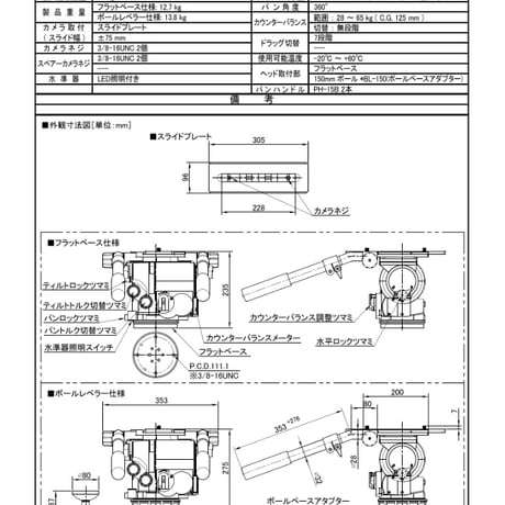 Libec　QH3　フラッグシップ高品質ヘッド(最大搭載重量69kg） (税込み定価￥1,371,700)