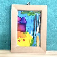 インク画「青緑黄紫」