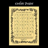 ゴシックポスター 魔術系ポスター /  Witches Alphabet