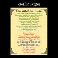 ゴシックポスター 魔術系ポスター /  Witches  Rune