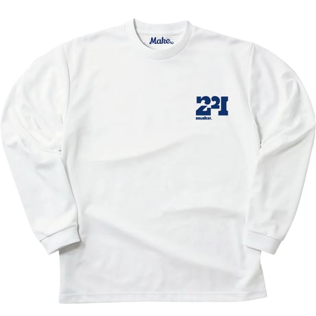 EX long tee【DRY】WHITE×NAVY