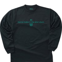 GM long tee 【DRY】BLACK(aqua green print)