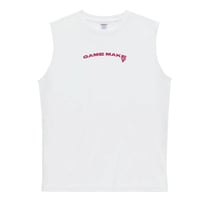 NGM sleeveless【DRY】WHITE×hotpink