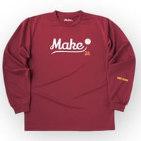 WT  long tee  FW 【DRY】BURGUNDY