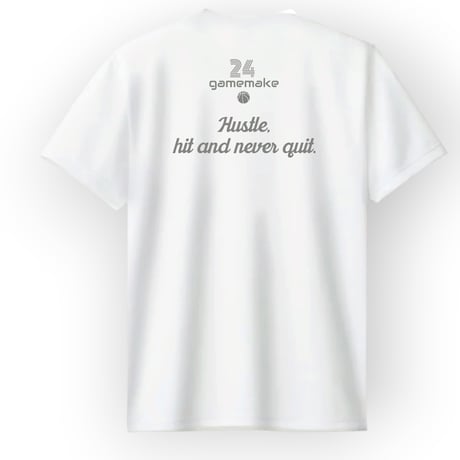 HSL short tee 【DRY】　WHITE×grey