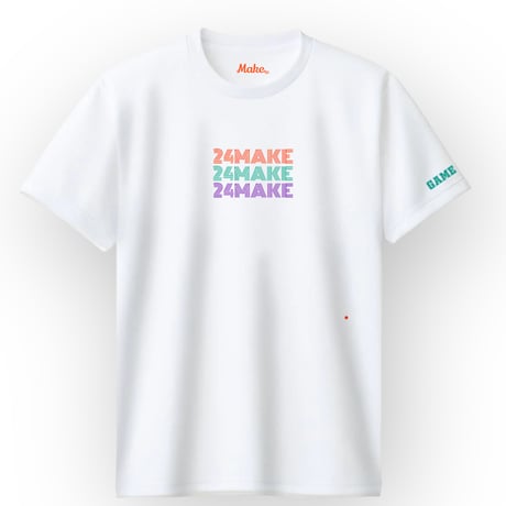 MC short tee【DRY】WHITE(orange)