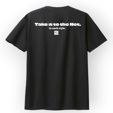 TKN  short tee 【DRY】 BLACK×white