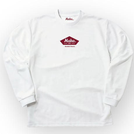 HF long tee 【DRY】  WHITE ×  BORD