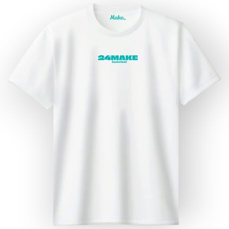TKN  short tee 【DRY】 WHITE×aqua green