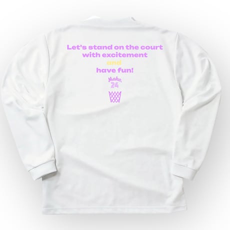 HF long tee 【DRY】  WHITE ×  L・BERRY