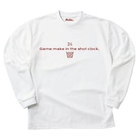 GM long tee 【DRY】WHITE(Red print)