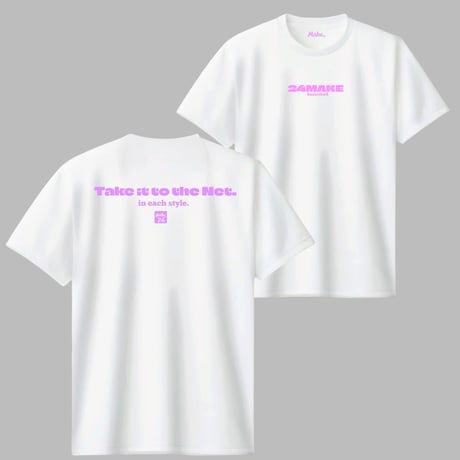 TKN  short tee 【DRY】 WHITE×lavender