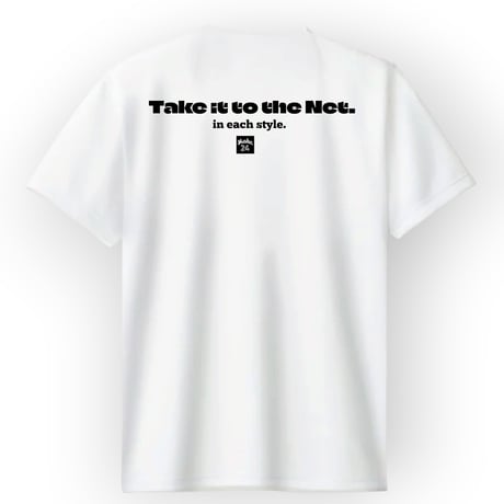 TKN  short tee 【DRY】 WHITE×black