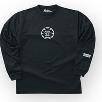 AM  long tee   IES【DRY】BLACK×wh