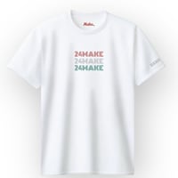 MC short tee【DRY】WHITE(Bordeaux)