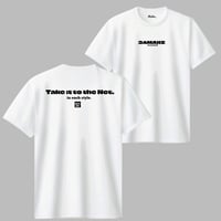TKN  short tee 【DRY】 WHITE×black