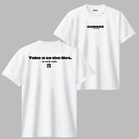 TKN  short tee 【DRY】 WHITE×black