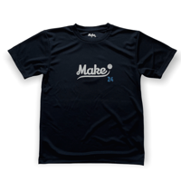 WT  front wave tee【DRY】BLACK