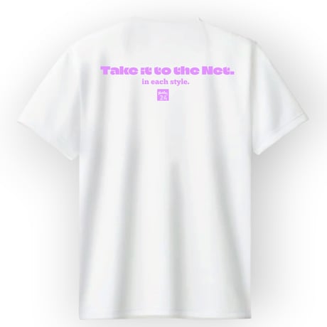 TKN  short tee 【DRY】 WHITE×lavender