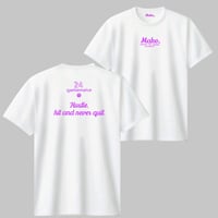 HSL short tee 【DRY】　WHITE×lavender