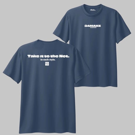 TKN  short tee 【DRY】　SMOKE BULE