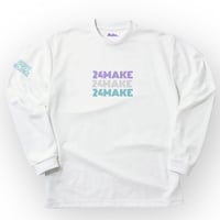 MC long tee 【DRY】WHITE(purple)