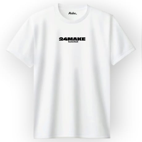 TKN  short tee 【DRY】 WHITE×black