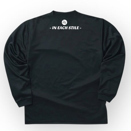 AM  long tee   IES【DRY】BLACK×wh