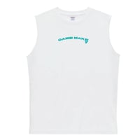 NGM sleeveless【DRY】WHITE×aqua green
