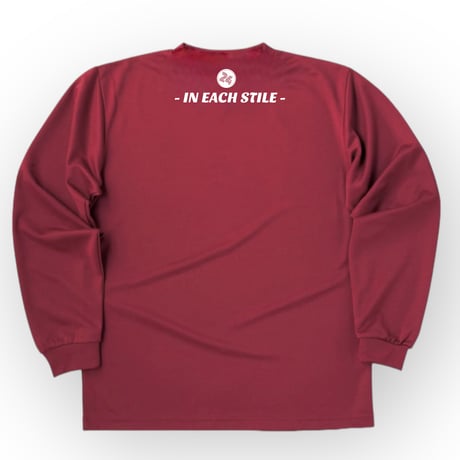 AW long tee 【DRY】BURGUNDY