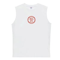 NBM sleeveless【DRY】WHITE×bordeaux