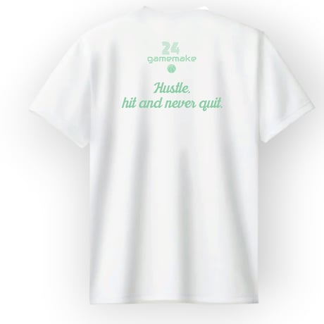 HSL short tee 【DRY】　WHITE×mintgreen