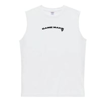 NGM sleeveless【DRY】WHITE×black