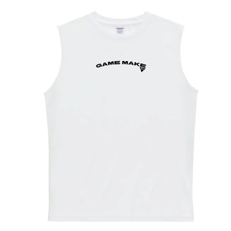 NGM sleeveless【DRY】WHITE×black