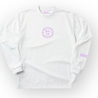 AW long tee 【DRY】WHITE×lav