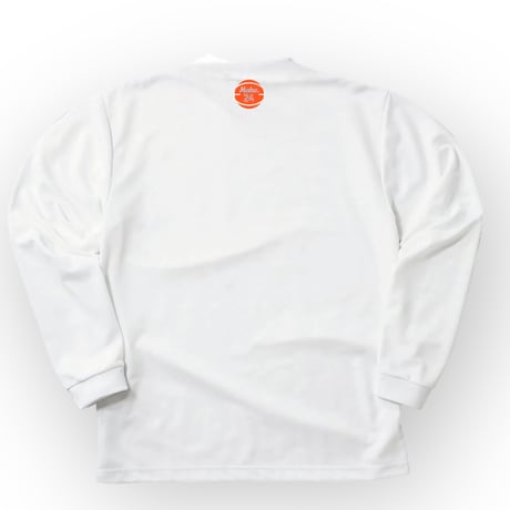 MC long tee 【DRY】WHITE(orenge)