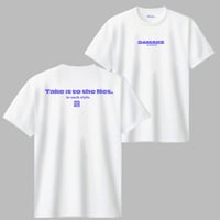 TKN  short tee 【DRY】 WHITE×lilac