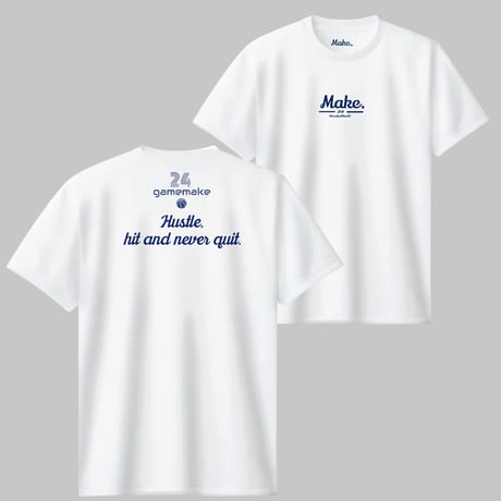HSL short tee 【DRY】　WHITE×navy