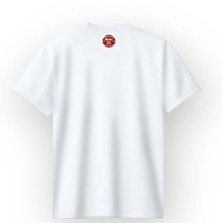 MC short tee【DRY】WHITE(Bordeaux)