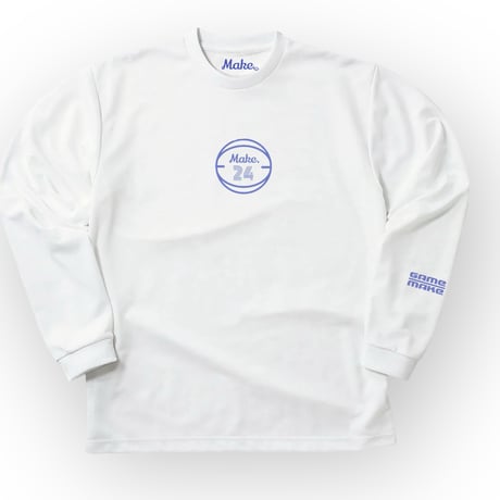 AW long tee 【DRY】WHITE×pel