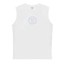 NBM sleeveless【DRY】WHITE×skyblue