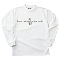 GM long tee 【DRY】WHITE(Black print)
