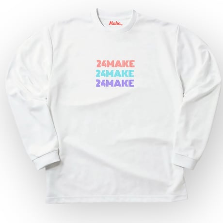 MC long tee 【DRY】WHITE(orenge)