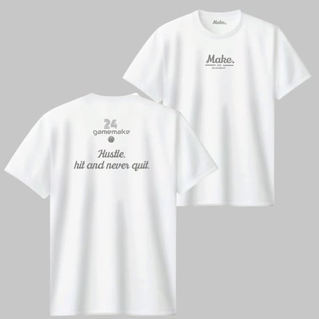 HSL short tee 【DRY】　WHITE×grey