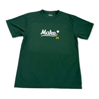 WT  front wave tee 【DRY】IVY GREEN