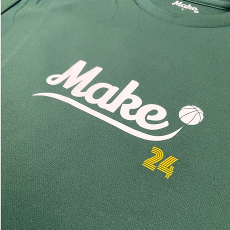 WT  front wave tee 【DRY】IVY GREEN